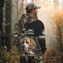 Load image into Gallery viewer, Rabbit Hunting Forest Camo 3D All Over Printed Custom Name Shirt, Rabbit Hunting Gifts NBT141