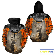 Load image into Gallery viewer, Custom 3D Deer Hunting Orange Camouflage Shirts for Men, Best Hunting Gifts for Hunters NBT231