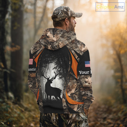 Deer Hunting Fall Forest Camo 3D All Over Printed Shirts, Deer Hunting Season NBT233