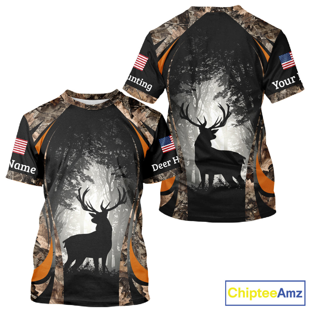 Deer Hunting Fall Forest Camo 3D All Over Printed Shirts, Deer Hunting Season, Hunting Clothes NBT233