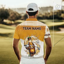Load image into Gallery viewer, Custom Beer Golf Polo Shirt, Funny Beer Bottle Golfer Polo, Golf Team Name Shirt Beer Lover Golf Gift NBT752