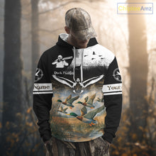 Load image into Gallery viewer, Personalized Duck Hunting Camo Waterfowl 3D All Over Printed Shirts, Hunting Gifts NBT145