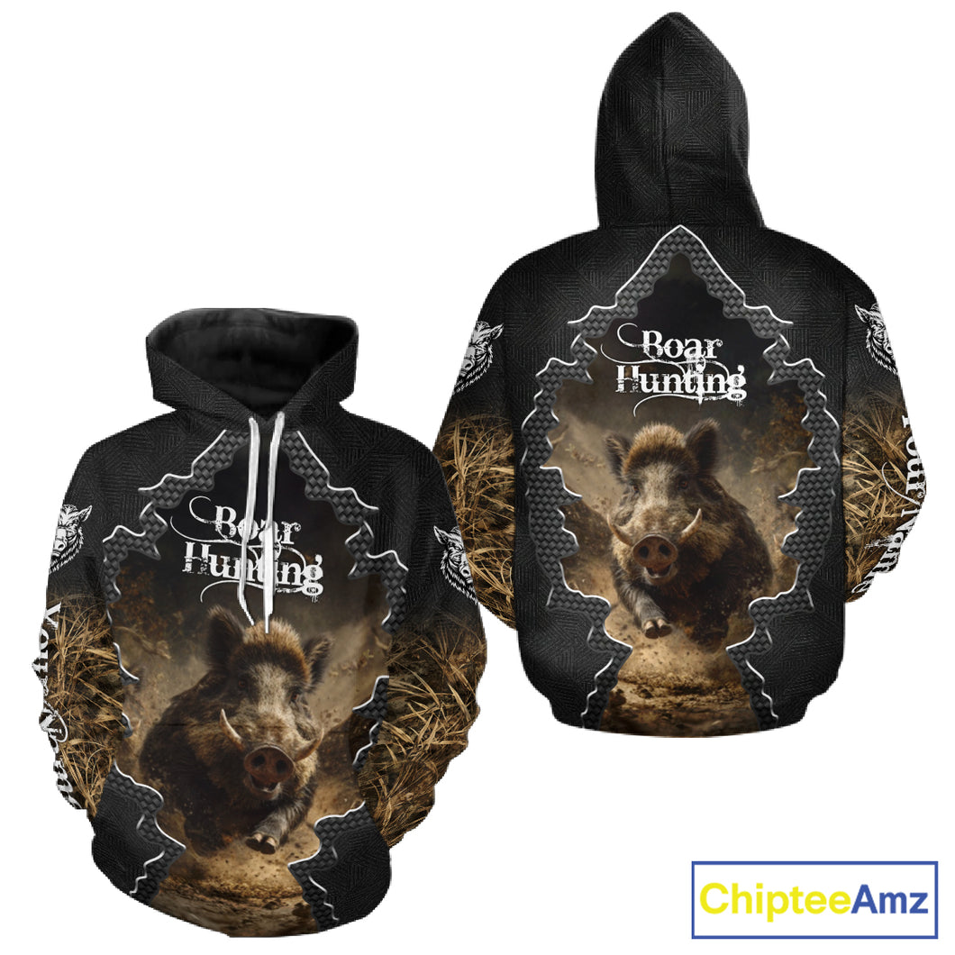 Personalized Wild Hog Hunting Camouflage 3D Shirts, Boar Gifts for Hunter NBT150