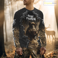 Load image into Gallery viewer, Personalized Wild Hog Hunting Camouflage 3D Shirts, Boar Gifts for Hunter NBT150