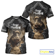 Load image into Gallery viewer, Personalized Wild Hog Hunting Camouflage 3D Shirts, Boar Gifts for Hunter NBT150