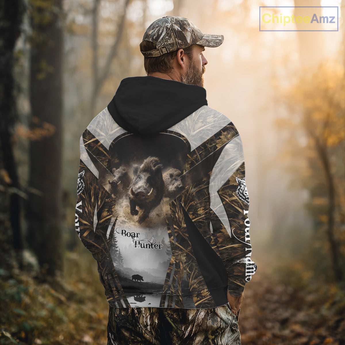 Beautiful Custom Camo Boar Hunting Shirt With Full All Over 3D Printing For Boar Hunters NBT162