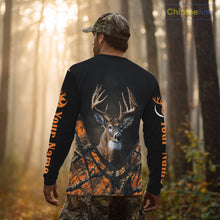 Load image into Gallery viewer, Deer Hunting Shirt Orange Camo 3D Custom Name, Season Deer Hunting, Hunting Gifts for Men NBT251