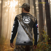 Load image into Gallery viewer, Wild Boar Hunting with Texas Flag and Scope 3D Custom Name Shirts, Boar Gifts for Hunters NBT173