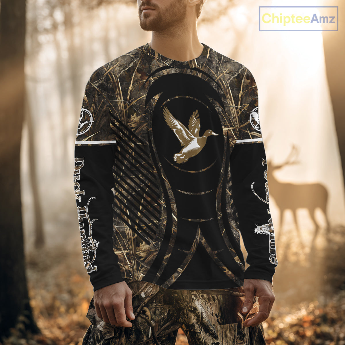 Duck Hunting Camouflage 3D Printed Custom Name Shirts for Hunter, Duck Hunting Gifts NBT179