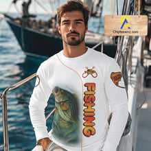 Load image into Gallery viewer, Crappie Fishing White Fishing Team Crappie Custom Name Long Sleeve UV Protection Fishing Shirts NBT550