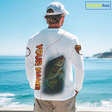 Load image into Gallery viewer, Crappie Fishing White Fishing Team Crappie Custom Name Long Sleeve UV Protection Fishing Shirts NBT550