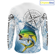 Load image into Gallery viewer, Custom Mahi Mahi Long Sleeve Fishing Shirts Saltwater Fish, Compass Offshore Tournament Fishing Shirts NBT552
