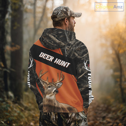 Custom Orange Camo 3D Animal Deer Hunting Shirt Best Hunting Clothes For Deer Season NBT261