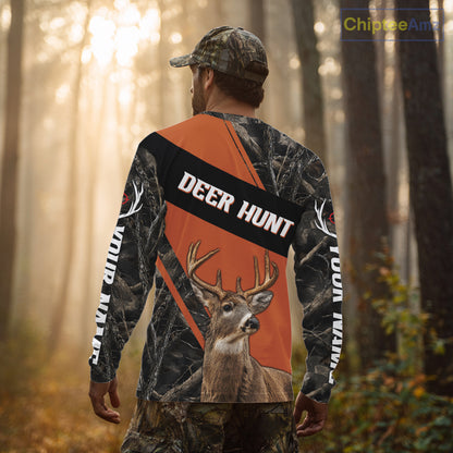 Custom Orange Camo 3D Animal Deer Hunting Shirt Best Hunting Clothes For Deer Season NBT261