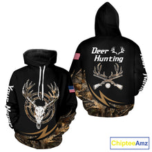 Load image into Gallery viewer, Deer Hunting Camo with US Flag 3D Printed Shirts for Men, Best Gift Ideas for Hunters NBT186