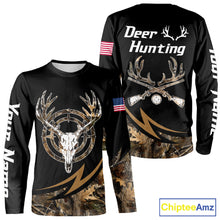 Load image into Gallery viewer, Deer Hunting Camo with US Flag 3D Printed Shirts for Men, Best Gift Ideas for Hunters NBT186