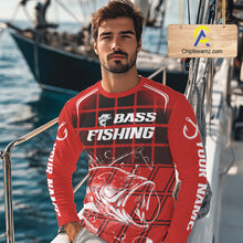 Load image into Gallery viewer, Largemouth Bass Fishing Shirts Long Sleeve Bass Fishing Tournament Jerseys, Fishing Gifts NBT356