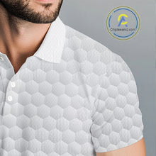 Load image into Gallery viewer, Golf Polo Shirts For Men Funny Flamingo Golf Ball Pattern Custom Name, Golf Gifts NBT566