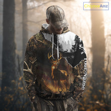 Load image into Gallery viewer, Whitetail Deer Hunting US Flag Camouflage Custom 3D Shirts, Personalized Deer Hunting Shirt NBT196