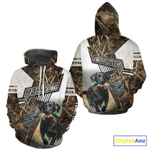 Load image into Gallery viewer, Black Lab Retriever Mallard Duck Hunting Camouflage Shirts, Duck Hunting Camo Shirt NBT199