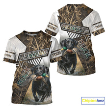 Load image into Gallery viewer, Black Lab Retriever Mallard Duck Hunting Camouflage Shirts, Duck Hunting Camo Shirt NBT199