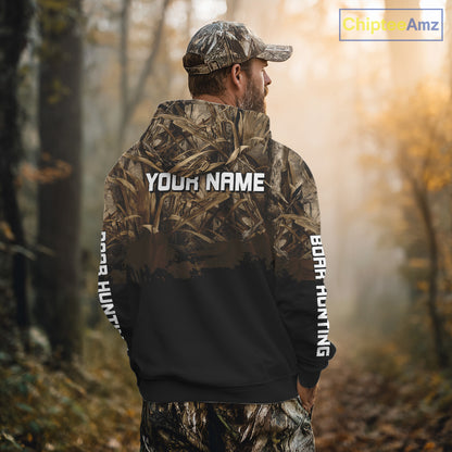 Custom Wild Boar Hunting Grass Camouflage 3D Printed Shirts, Hunting Gifts for Boar Hunter NBT201