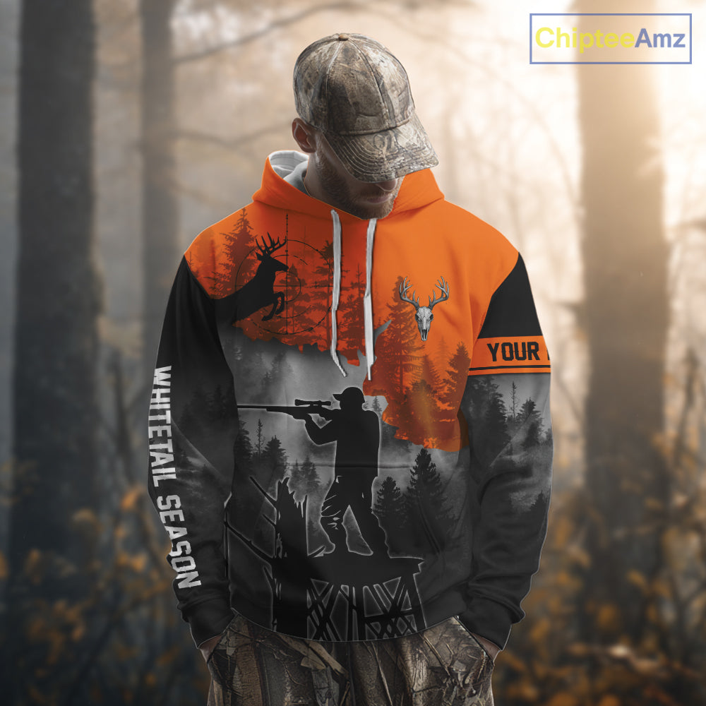Beautiful Deer Hunting Burnt Orange Hoodie, Longsleeve Shirt, Perfect Hunting Gifts NBT09