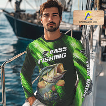Load image into Gallery viewer, Green Camo Largemouth Bass Fishing Jersey For Men, Bass Fishing Performance Shirts Personalized Gifts NBT370