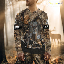 Load image into Gallery viewer, Brown Camo Deer Hunting 3D All Over Print Shirt, Custom Name Big Game for the Deer Hunter NBT29