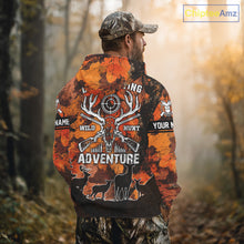 Load image into Gallery viewer, Orange Camo Deer Hunting 3D All Over Print Shirt, Custom Name Big Game for the Deer Hunter NBT30