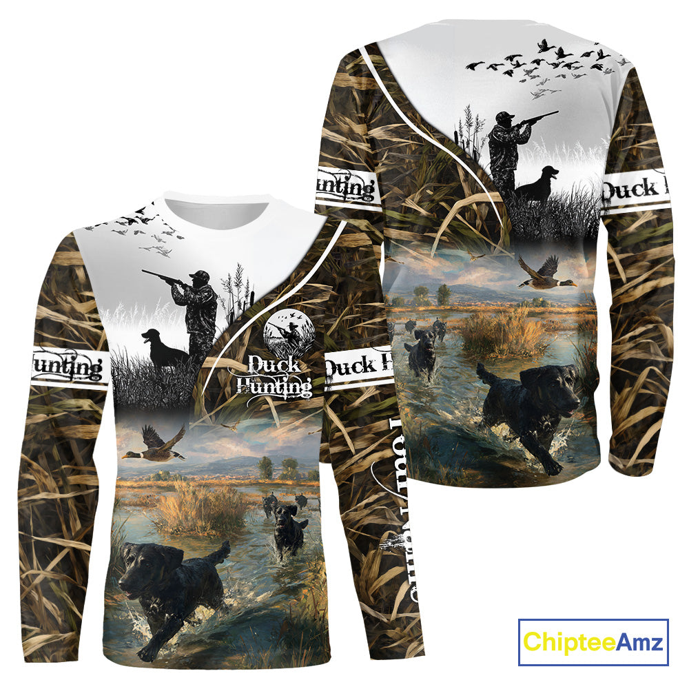 Custom Mallard Duck Hunting Camouflage 3D All Over Printing Shirts, Personalized Hunting Gifts NBT122