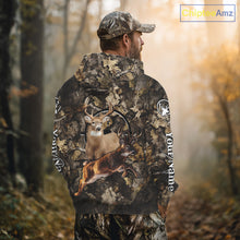 Load image into Gallery viewer, Whitetail Deer Custom Name 3D All Over Printed Shirts, Deer Hunting Clothes, Hunting Season NBT334