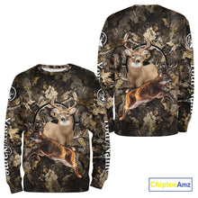 Load image into Gallery viewer, Whitetail Deer Custom Name 3D All Over Printed Shirts, Deer Hunting Clothes, Hunting Season NBT334