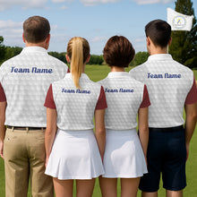 Load image into Gallery viewer, Funny Golf Balls Pattern Mens Golf Polo Shirts Custom Name Golf Apparel For Men | Red NBT739