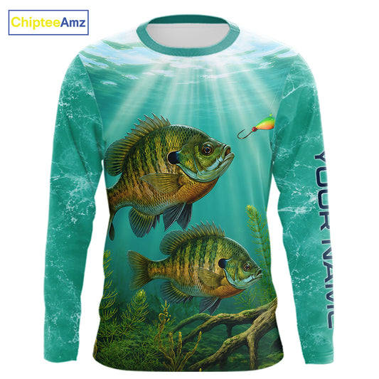 Custom Bluegill Fishing Jerseys, Bluegill Long Sleeve Tournament Fishing Shirt For Team NBT860