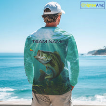 Load image into Gallery viewer, Custom Largemouth Bass Fishing Jerseys, Bass Long Sleeve Tournament Fishing Shirts For Team NBT861