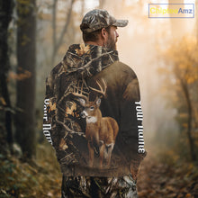 Load image into Gallery viewer, Deer Hunting Brown Camouflage Custom Name 3D Printing Shirt for Men, Deer Hunting Gifts NBT160