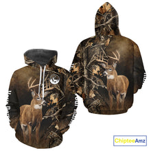 Load image into Gallery viewer, Deer Hunting Brown Camouflage Custom Name 3D Printing Shirt for Men, Deer Hunting Gifts NBT160