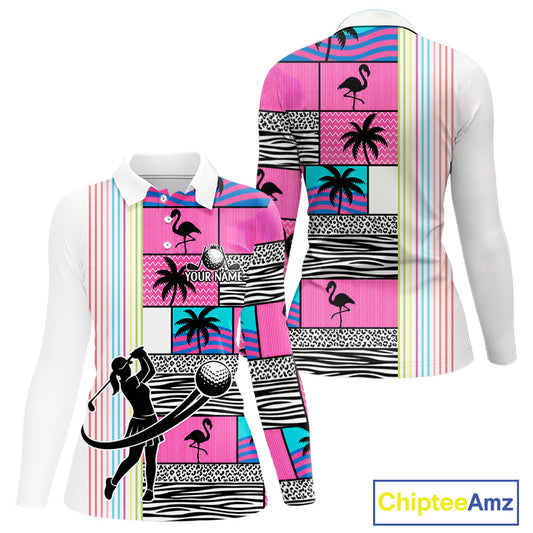 Custom Funny Golfer Animal Print Pattern Golf Polo Shirts, Golf Shirt For Women, Golf Gifts NBT702