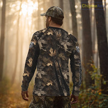 Load image into Gallery viewer, Personalized Whitetail Deer Hunting 3D All Over Printed Hoodie Brown Autumn Leaves Camo NBT276