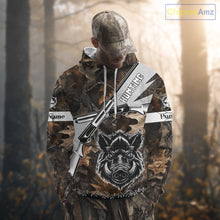 Load image into Gallery viewer, Wild Boar Hunting Rifle Vector 3D Printed Custom Name Shirts, Boar Hunting Clothing, Hunting Gifts NBT219