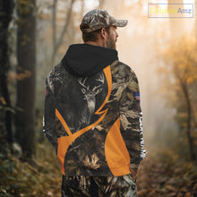 Load image into Gallery viewer, Deer Hunting Dark Brown Camouflage 3D All Over Printing Shirts, Hunting Gifts for Men NBT232