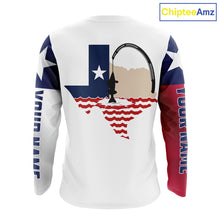 Load image into Gallery viewer, Personalized Texas Flag Long Sleeve Custom Name Tournament Fishing Shirts, Texas Fishing Jerseys NBT515