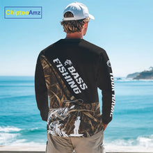 Load image into Gallery viewer, Personalized Largemouth Bass Tatto Grass Camo Customized Long Sleeve Fishing Tournament Shirts NBT355