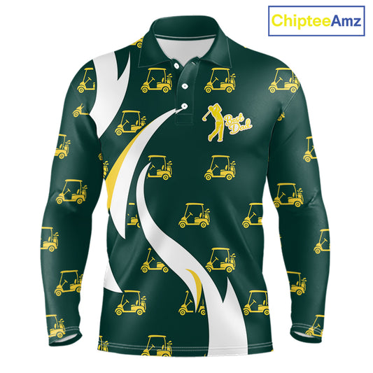 Custom Best Dad Golf Polo Shirt, Fathers Day Gift For Dad Papa, Golf Outfit, Men Polo Shirt NBT711