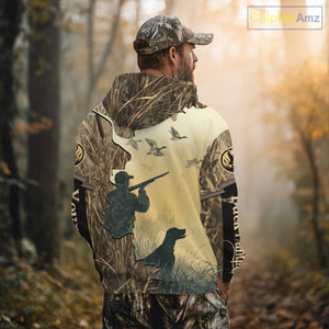 Mallard Duck Hunting Waterfowl Camouflage Shirts, Personalized Duck Hunting Gifts NBT112