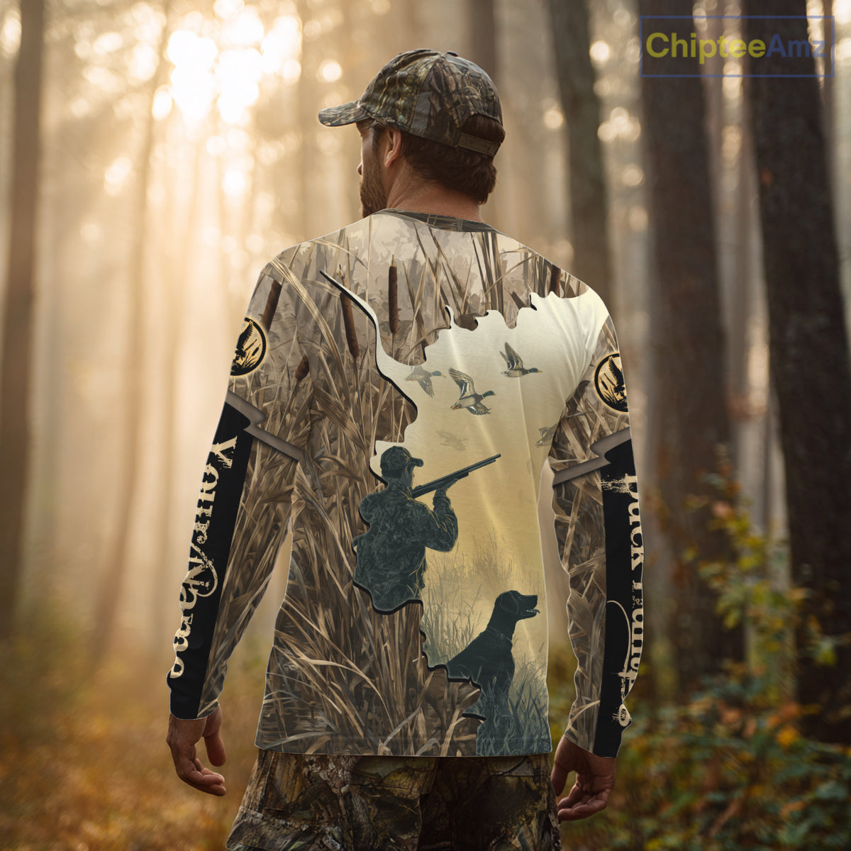 Mallard Duck Hunting Waterfowl Camouflage Shirts, Personalized Duck Hunting Gifts NBT112