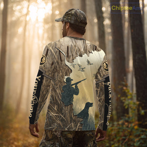 Mallard Duck Hunting Waterfowl Camouflage Shirts, Personalized Duck Hunting Gifts NBT112