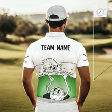 Load image into Gallery viewer, Green Funny Golf Rescue Team Polo Shirt Custom Name, Golf Ball Cartoon Polo, Golf Gifts NBT602