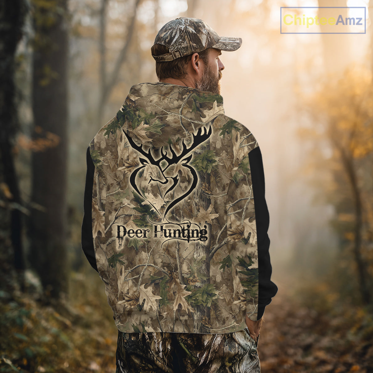 Deer Hunting Camouflage Customize Name 3D All Over Printed Shirts Hunting Outfits for Hunters NBT117